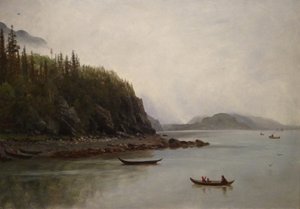 Indiens pêchant - Albert Bierstadt